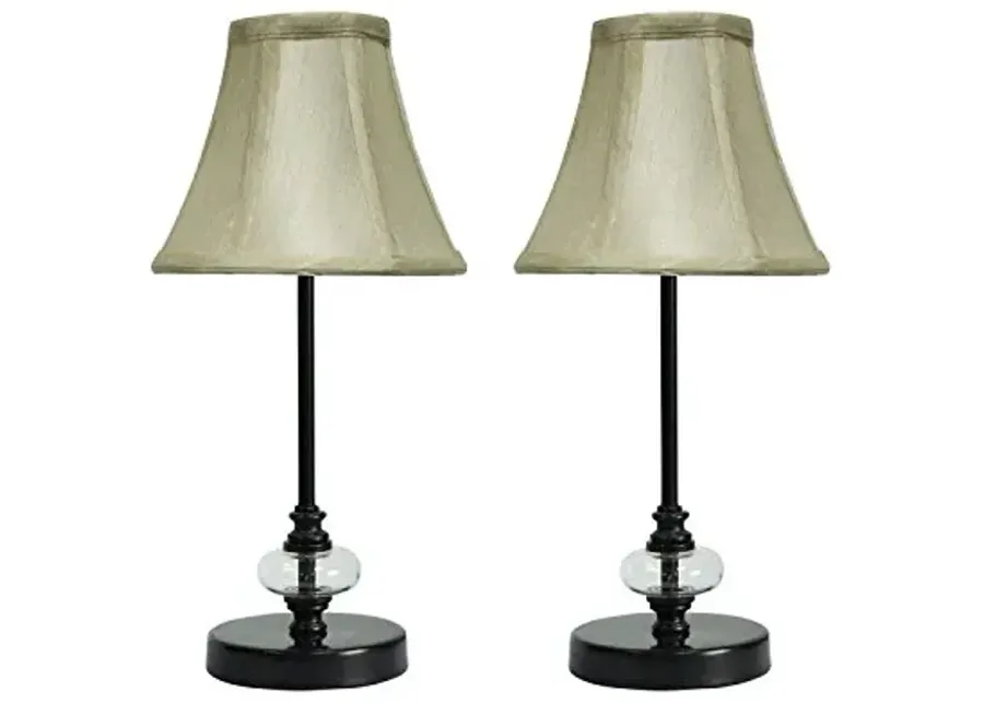 Urbanest Lucas Mini Accent Lamp - Set of 2-Black