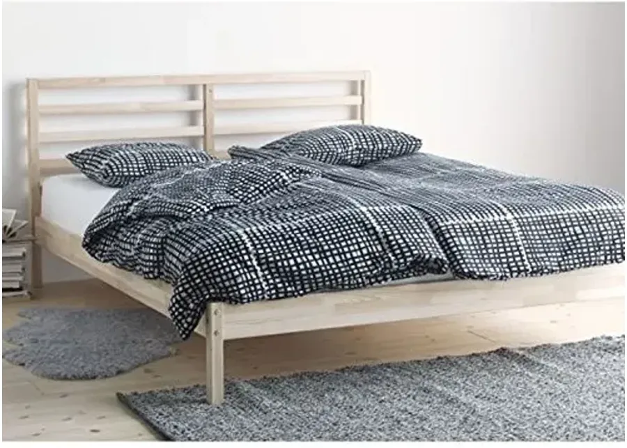 IKEA Tarva Queen Size Bed Frame Solid Pine Wood Brown-Solid Pine