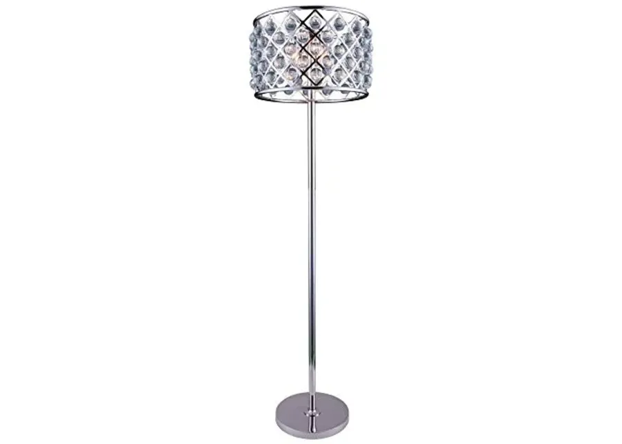 Elegant Lighting Madison Collection 1204FL20PN/RC 4-Light Floor Lamp with Royal Cut Crystals, Polished Nickel Finish-Clear