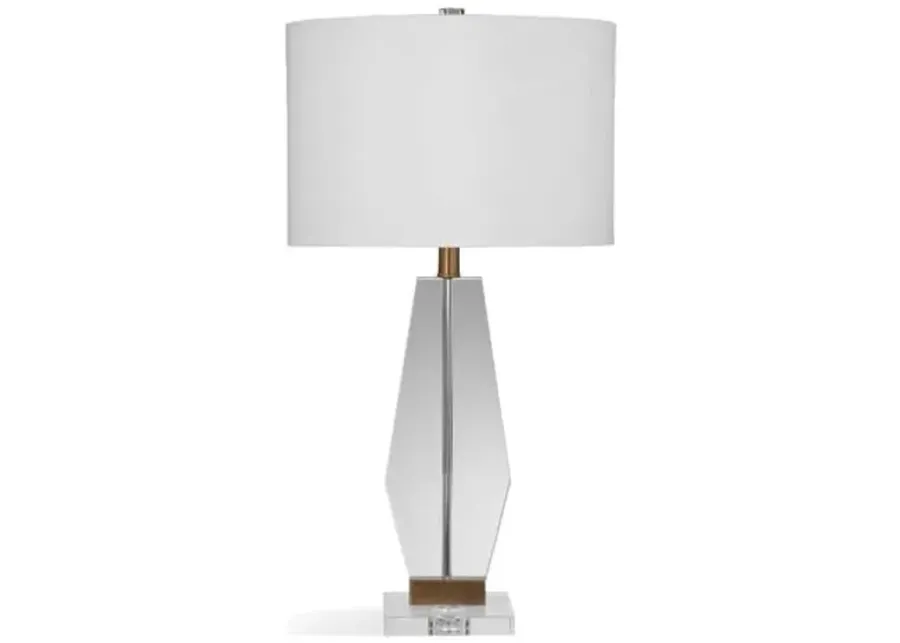 Bassett Mirror Company Elloise Table Lamp in Clear Crystal-Clear