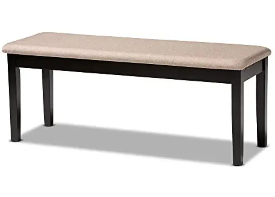 Baxton Studio Teresa Modern and Contemporary Transitional Sand Fabric Upholstered and Dark Brown Finished Wood Dining Bench-Sand, Dark Brown 1 70868-baxton-studio-teresa-modern-and-contemporary-transitional-sand-fabric-upholstered-and-dark-brown-finished-wood-dining-bench-sand-dark-brown-1.webp