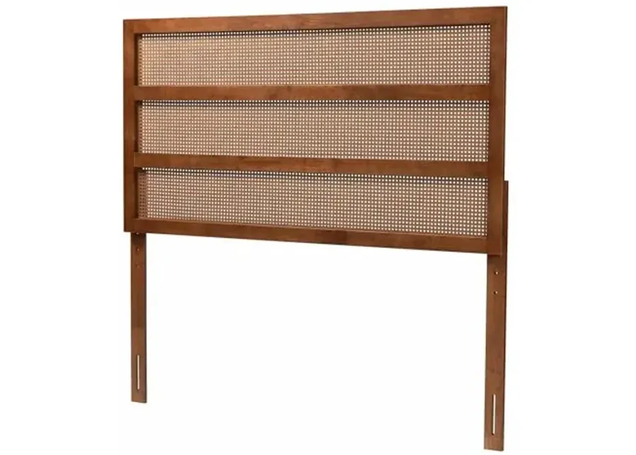 Baxton Studio Berne Headboard, King, Ash Walnut-78.1