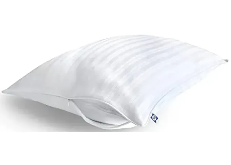 Sealy Pillow Cover, Soft Comfort Bed Pillow Protector, 2 Pack, Standard/Queen Pillow Cover-White
