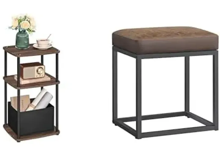 71237-songmics-home-end-table-with-3-storage-shelves-ottoman-footstool-walnut-ulet286k01-and-ulom079k01-brown-1.webp