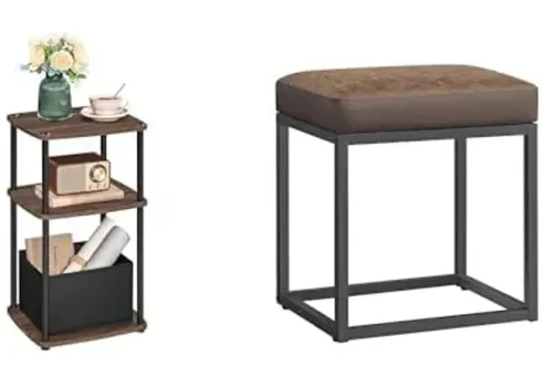 71237-songmics-home-end-table-with-3-storage-shelves-ottoman-footstool-walnut-ulet286k01-and-ulom079k01-brown-1.webp
