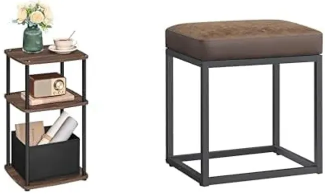 71237-songmics-home-end-table-with-3-storage-shelves-ottoman-footstool-walnut-ulet286k01-and-ulom079k01-brown-1.webp
