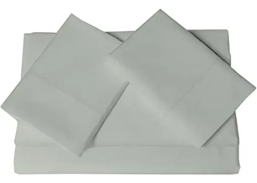 Tribeca Living Luxury 800 Thread Count King Sheet Set, 100% Egyptian Cotton Sateen, Deep Pocket Sheets, Soft & Breathable, Elegant Hemstitched Design - Silver Grey-Silver Grey