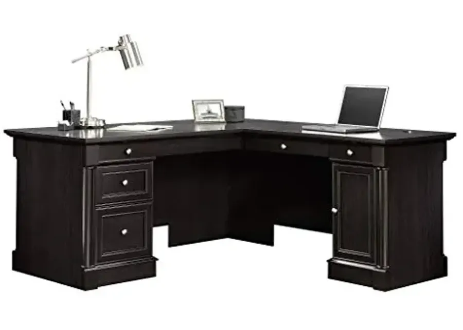 Sauder Palladia L-Desk, L: 68.74" x W: 65.12" x H: 29.61\-Wind Oak