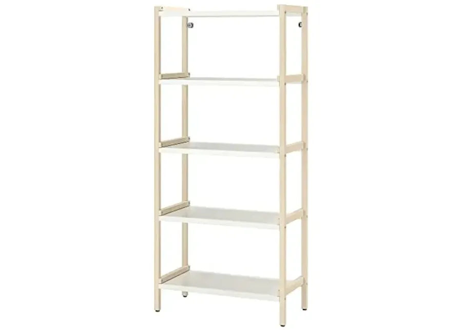 Ikea EKENABBEN open shelving unit, 70x34x154 cm, aspen/white-27.56