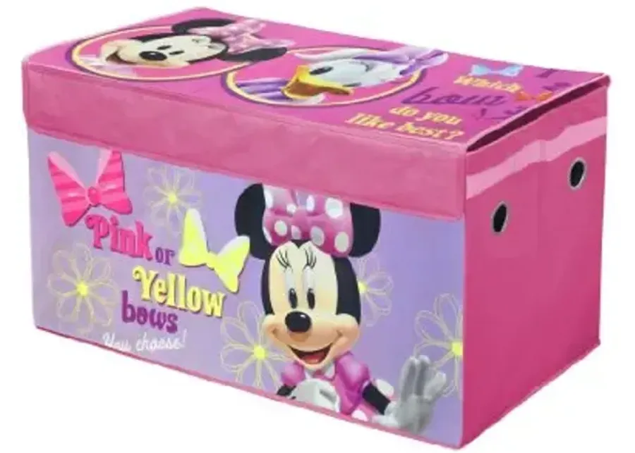 Idea Nuova Disney Minnie Mouse Collapsible Childrené¥æª Toy Storage Trunk, Durable with Lid-Minnie Mouse