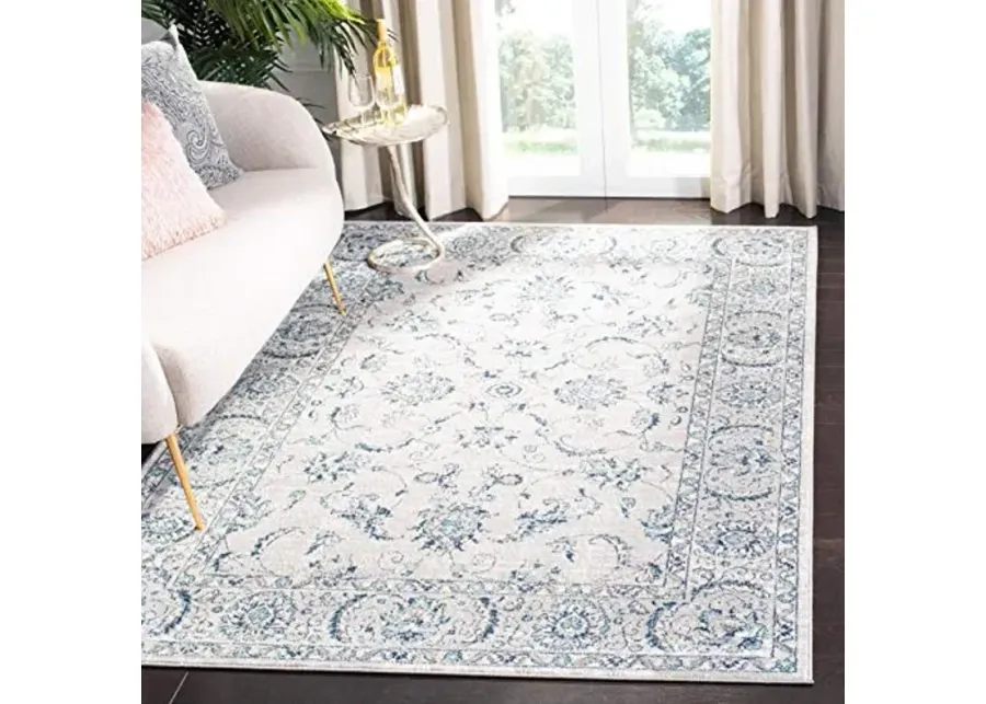 SAFAVIEH Brentwood Collection Area Rug - 5'3" x 7'6\-Light Grey, Blue