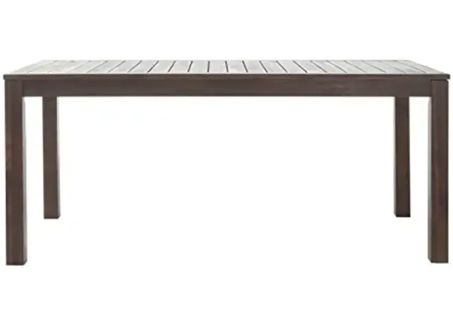 Christopher Knight Home Manila Outdoor Acacia Wood Dining Table, Dark Brown-Brown