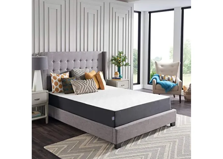 Sealy - Hybrid Bed in a Box - 10 Inch, Medium-Firm Feel, Queen Size, CopperChill Technology, CertiPur-US Certified-White