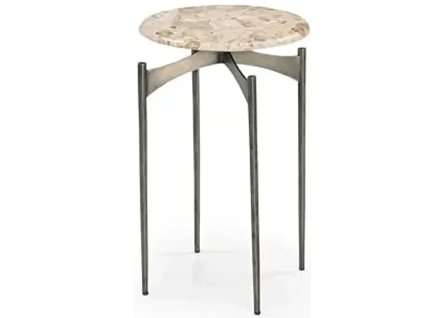 Bassett Mirror Company Thea Accent Table - Beige/Antique Nickel-Brown 1 72299-bassett-mirror-company-thea-accent-table-beige-antique-nickel-brown-1.webp
