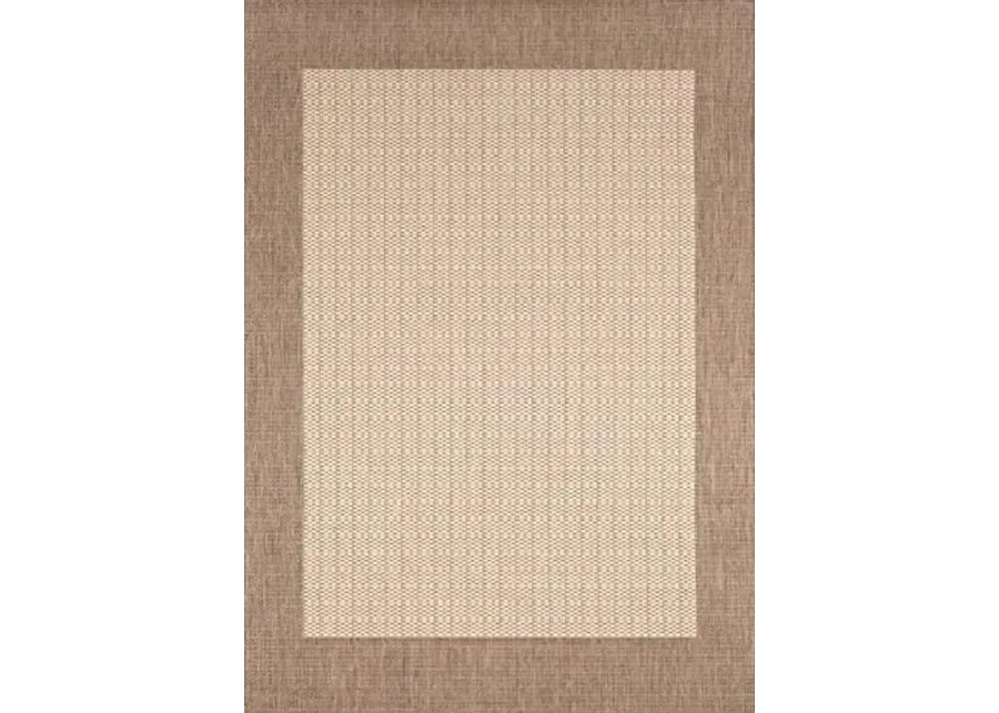Couristan Recife Checkered Field Natural Cocoa Rug Rug Size: 5'10" x 9'2"-White