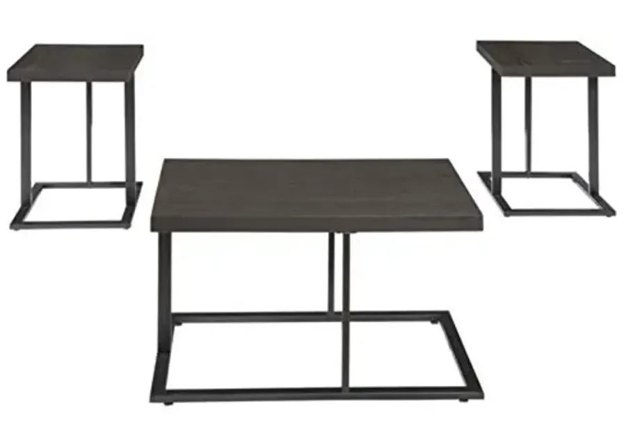 Signature Design by Ashley Airdon Urban 3-Piece Occasional Table Set, Includes Coffee Table and 2 End Tables, Brown-36