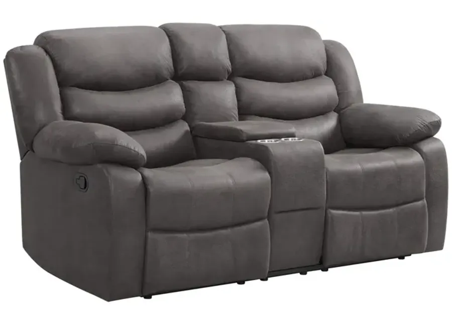 Sparta Shadow Reclining Console Loveseat-72