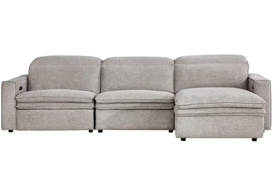 Salvator Street 3-Piece Dual Power Reclining Sectional with Right Arm Facing Chaise-135