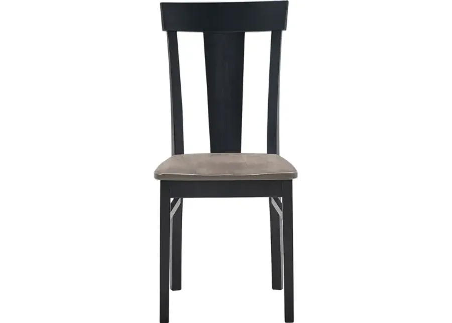 Anni Dining Chair with Driftwood Finish Seat and Onyx Frame by Gascho-18