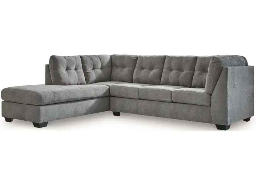 Milo Grey 2-Piece Sectional with Left Arm Facing Chaise-114