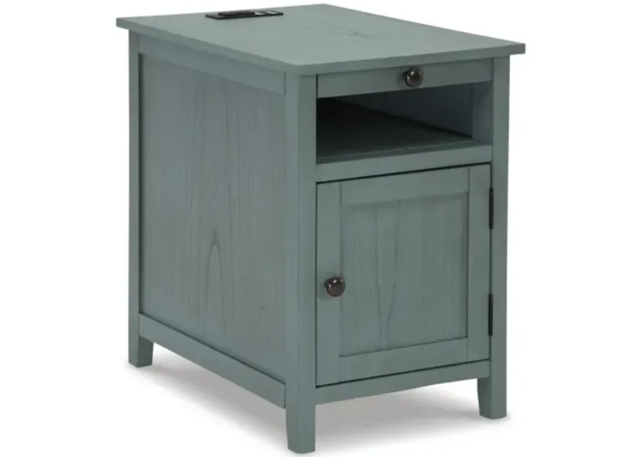 Treytown Teal Chairside Table-15