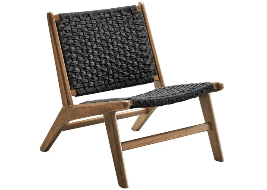 Saoirse Woven Rope Wood Accent Lounge Chair-25