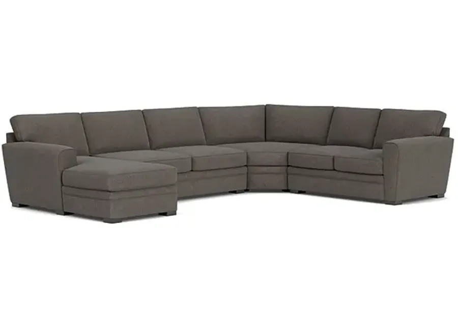 Zephyr 4-Piece Wedge Sectional with Right-Arm Facing Loveseat by Jonathan Louis-150