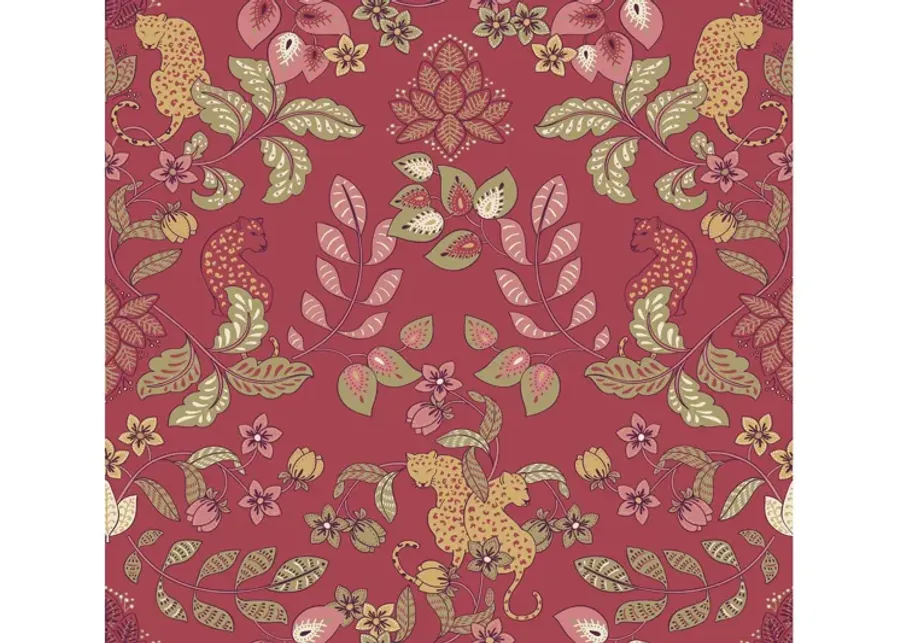 Getty Raspberry Jungle Damask Wallpaper-27