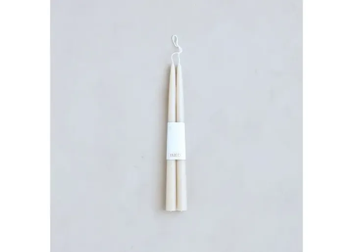 12" Dipped Parchment Taper Candles-1