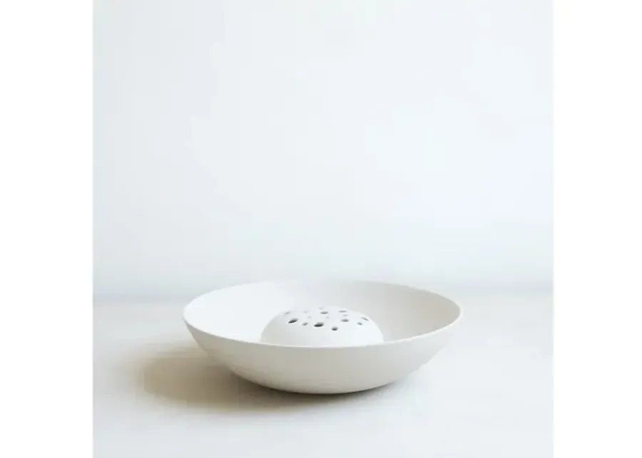 Ceramic Flower Frog Bowl
