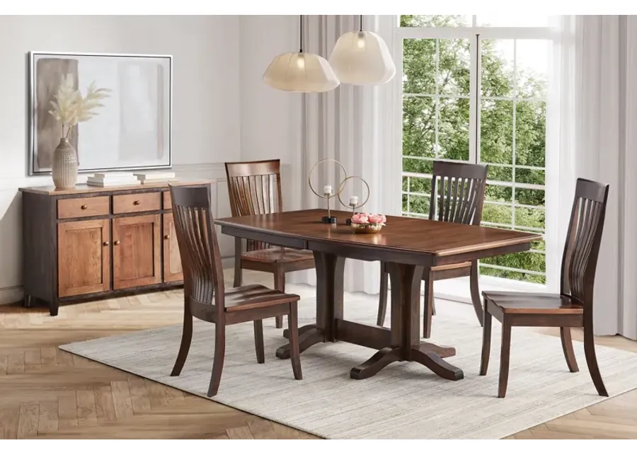 Millsdale Extendable Table + 4 Side Chairs by Daniel's Amish-72
