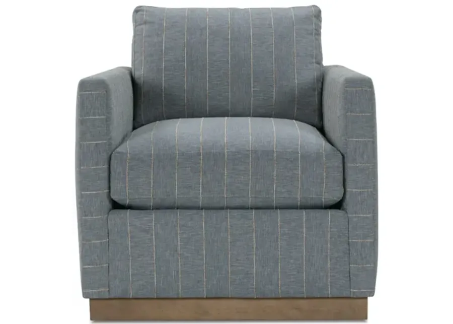 Allie Blue Swivel Chair by Rowe-32
