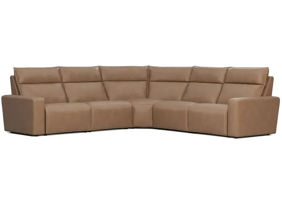 ModularTwo Brown 5-Piece Dual Power Reclining Sectional-123
