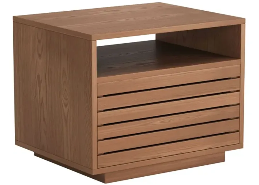 Slit Nightstand Walnut-19