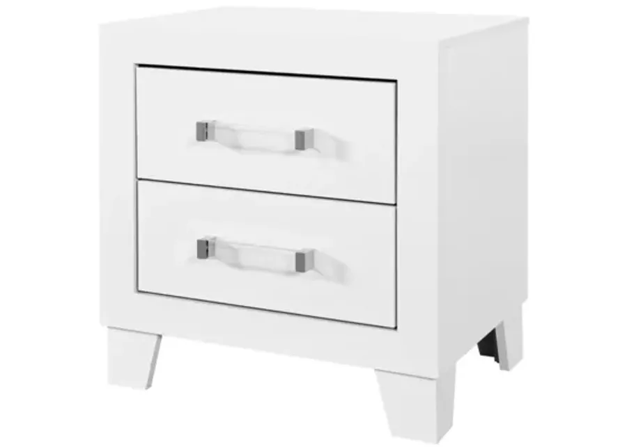 Luccia White Nightstand-22