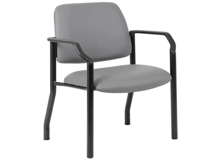 OfficeSource | Big & Tall | Guest Chair with Arms and Black Frame - 27.5''W-27