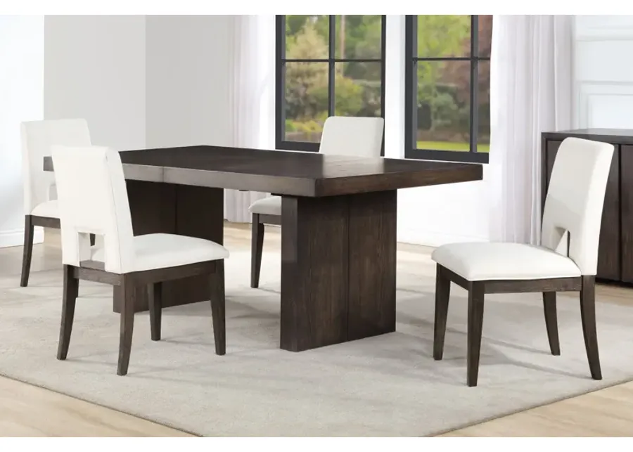 Alexander Extendable Table + 4 White Chairs