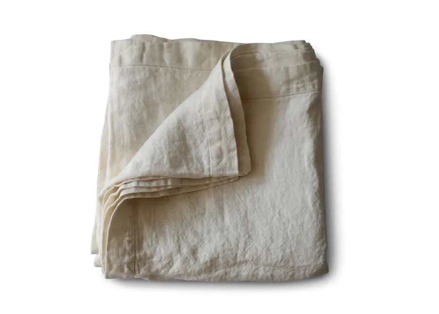 Linen Bed White Blanket-90
