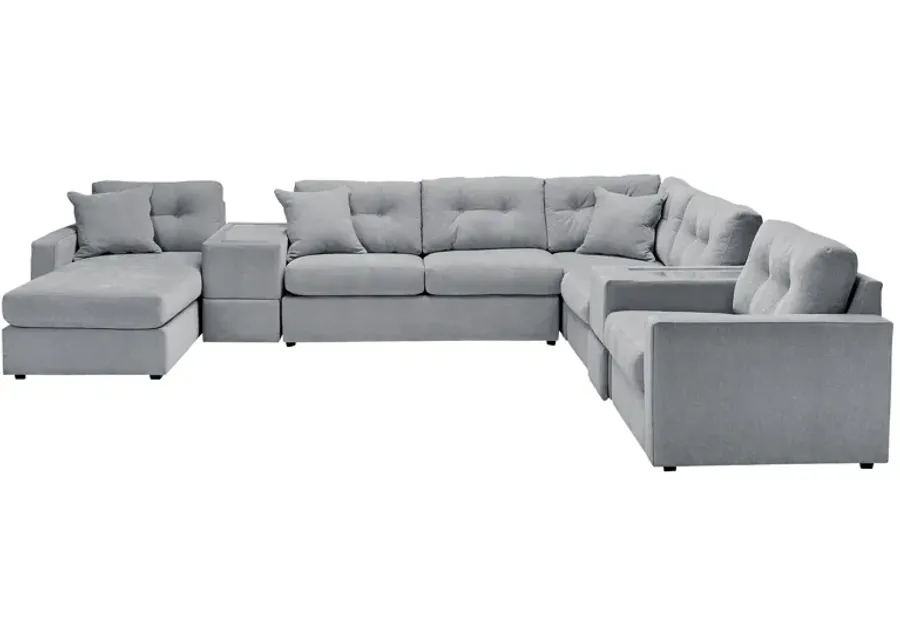 ModularOne Granite 7-Piece Sleeper Sectional with Left Arm Facing Chaise