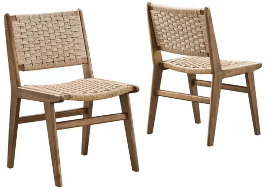 Saoirse Woven Rope Wood Dining Side Chair Set of 2-25