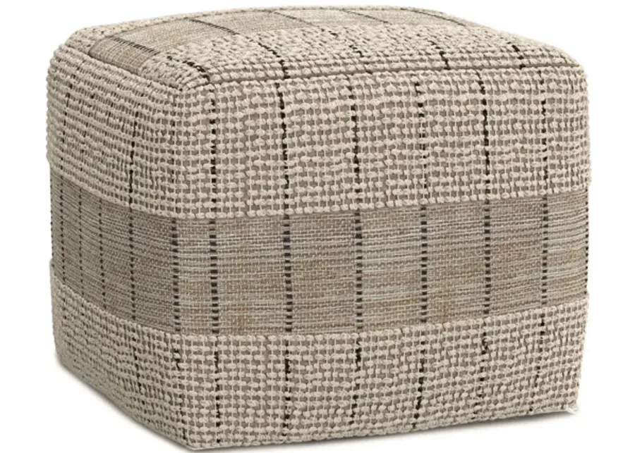 Elmer Square Woven Pouf-18