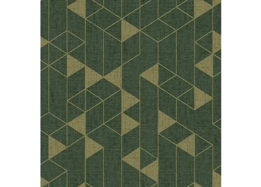 Fairbank Evergreen Linen Geometric Wallpaper-20