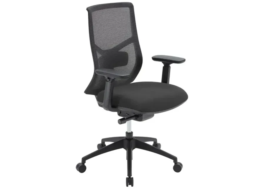 OfficeSource Starlight High Back Max Task Chair with Black Frame and Seat Slider-26