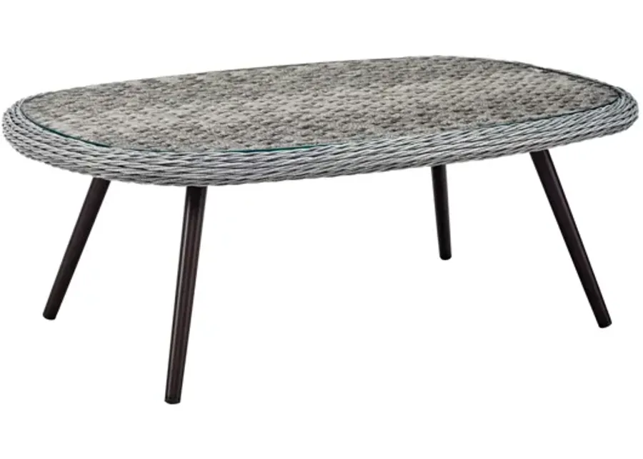 Endeavor Outdoor Patio Wicker Rattan Coffee Table in Gray-39