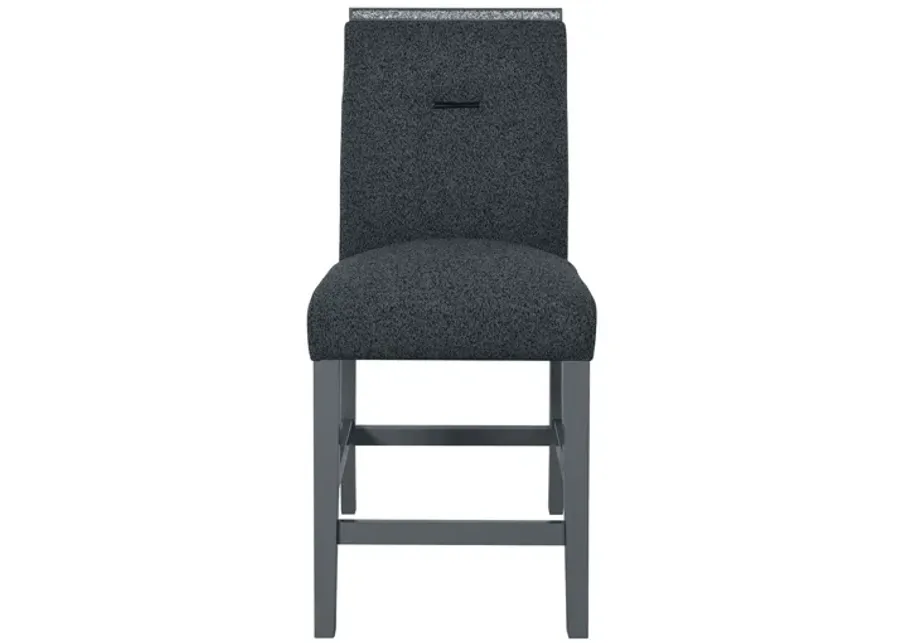 Global Furniture USA Monaco Dark Grey Bar Stool Set of Two - MONACO-BS-DARK GREY-N-18