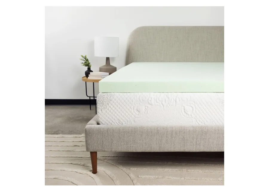 Bridgevine Home 3 inch Short Queen Size Cool Gel Memory Foam Mattress Topper-59