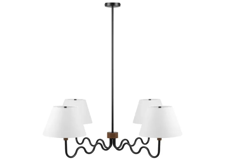 Sunlit Squiggle 4-Arm Pendant Light-50
