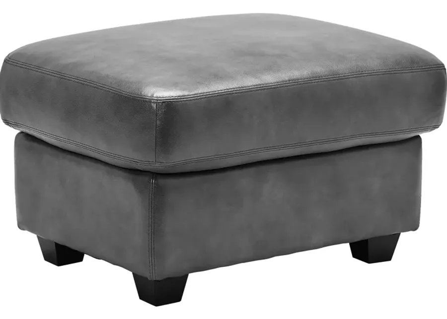 Wesley Grey Leather Ottoman-22