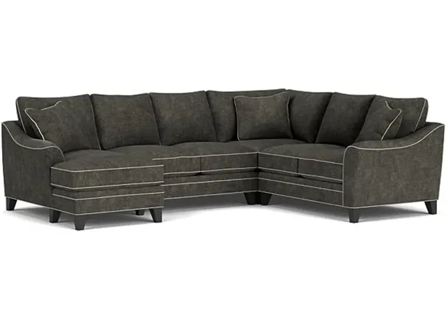 Demi Charcoal 4-Piece Sectional with Left Arm Facing Chaise-129