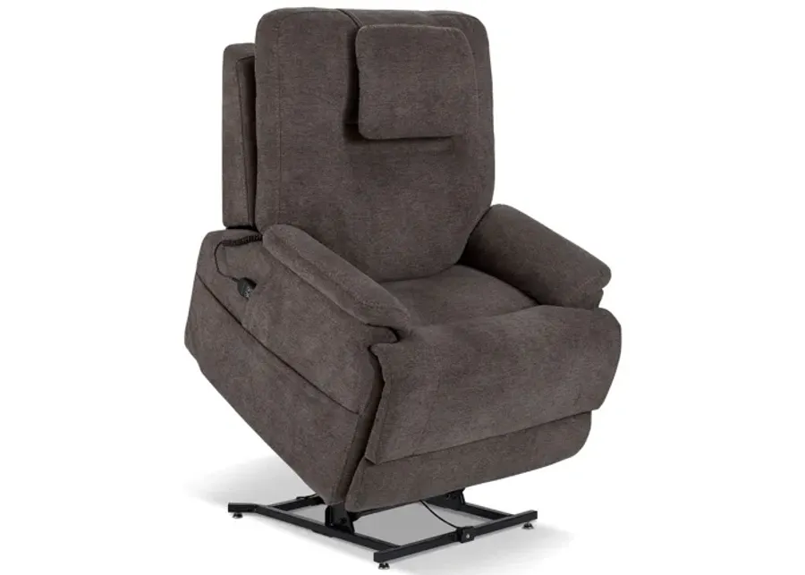 Zecliner Model 2+ Triple Power Umber Lift Recliner with Heat & Massage by Flexsteel-40